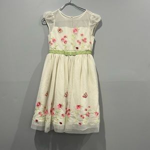 JONA MICHELLE girls embroidered dress yellow /size 10